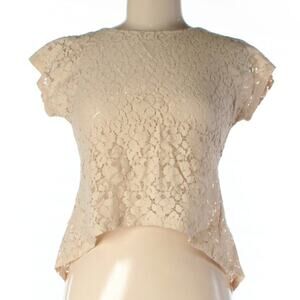 3/$15 🌻 Poetry Small Feminine Floral Flower Crochet Lace Blouse Top